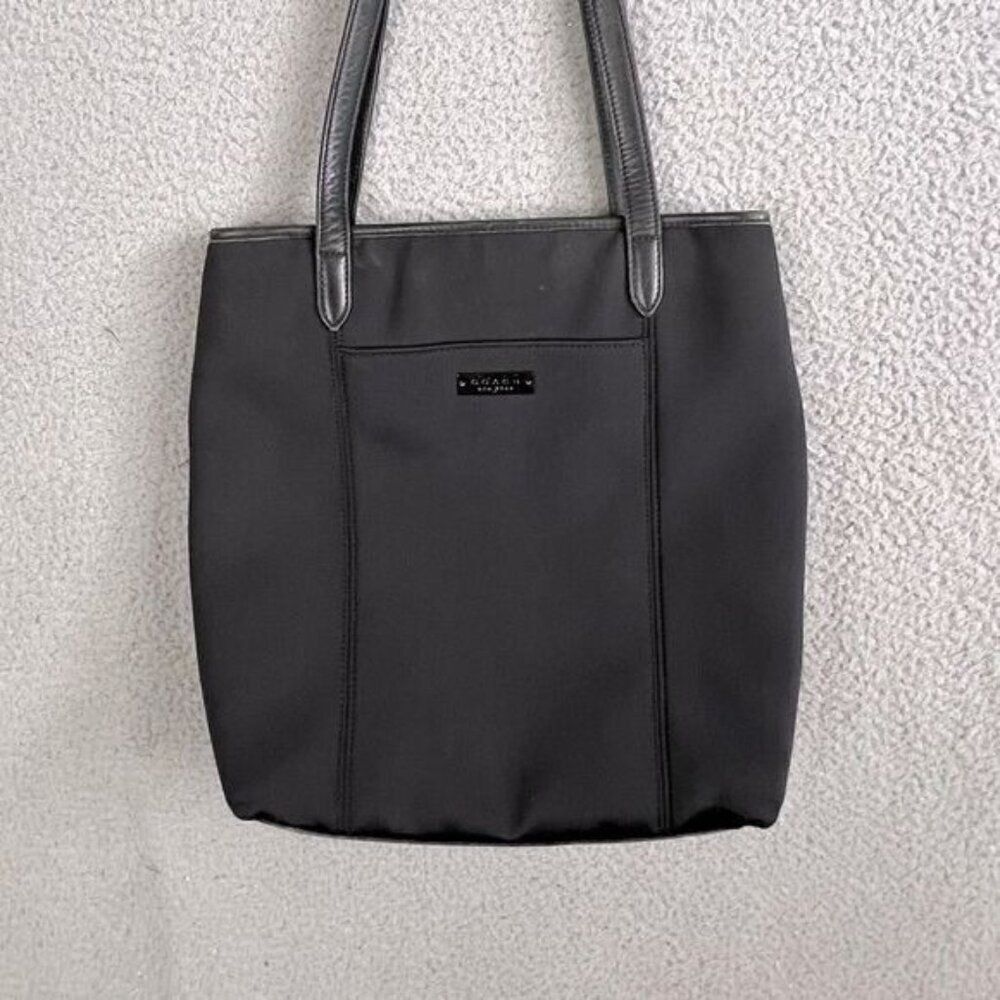 COACH A9N 6217 NEW YORK MEDIUM BAG BLACK NEOPRENE AND LEATHER - Picture 2 of 10